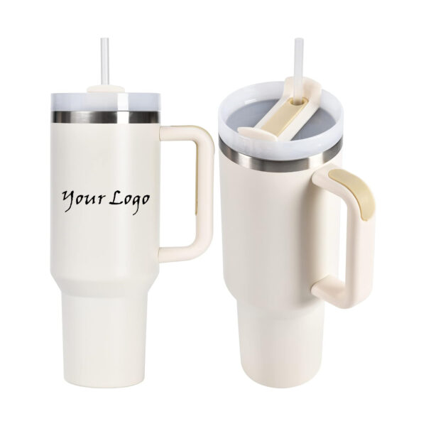 40Oz Tumbler With Lid, Starw And Handle Item No#30254