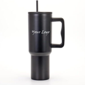 40 Oz Tumbler With Handle And Straw Lid Item No#30255