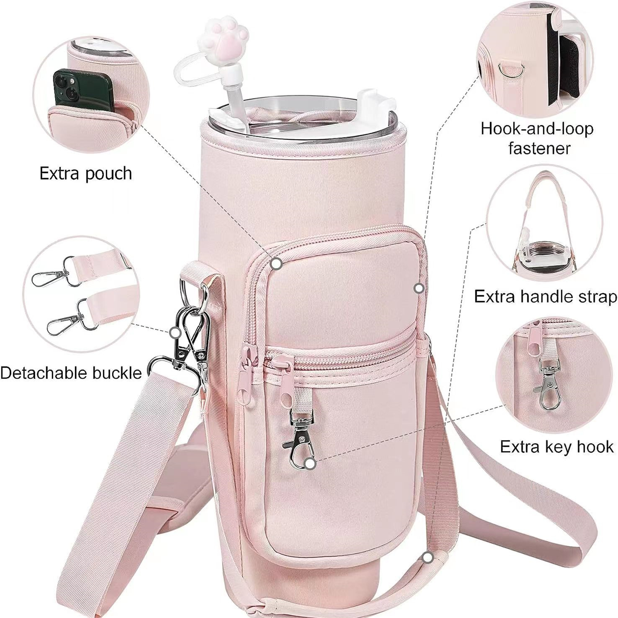 Water Bottle Holder With Strap For 40/30 Oz Tumbler Item No#30260 - Image 4