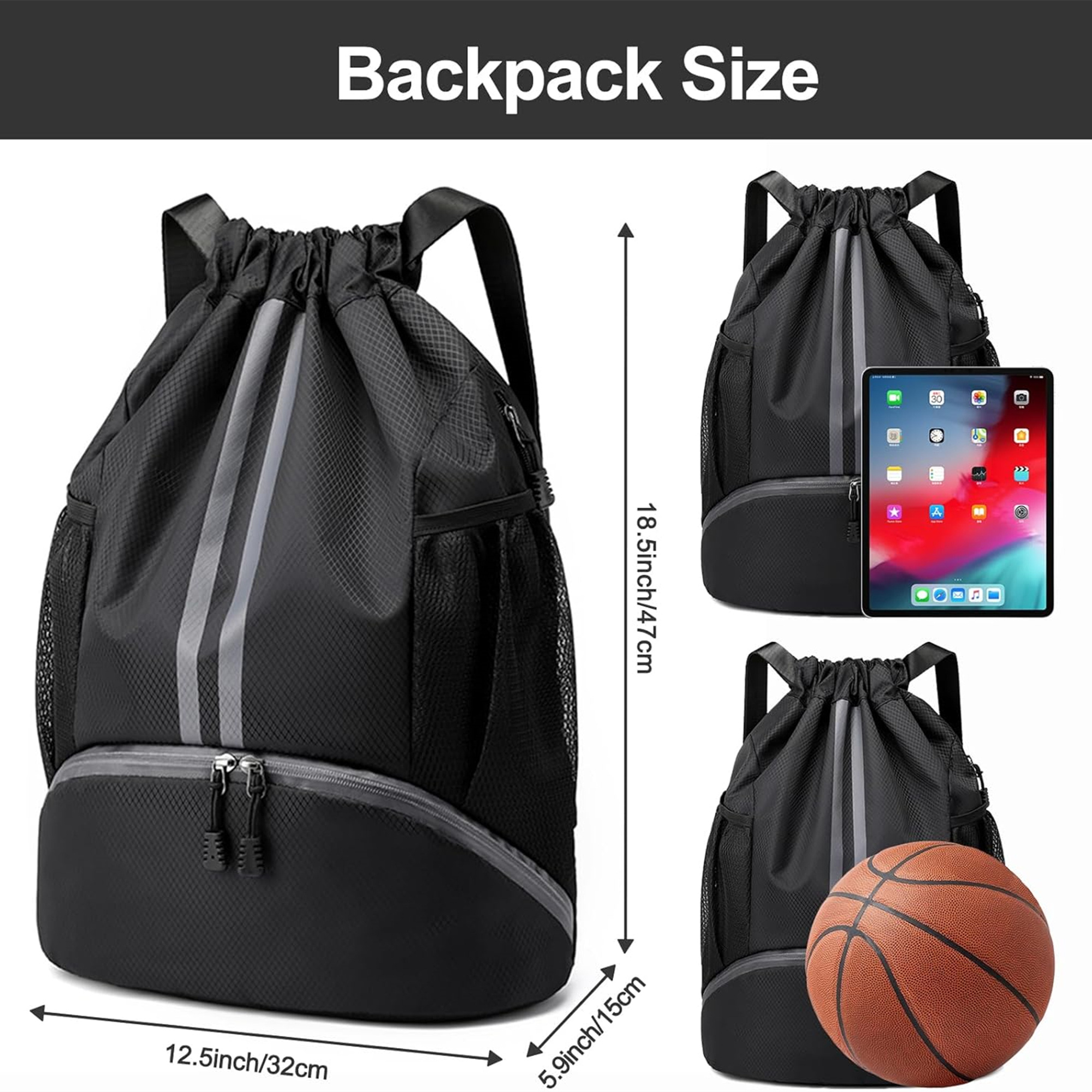 Sports Drawstring Backpack Item No#30262 - Image 3