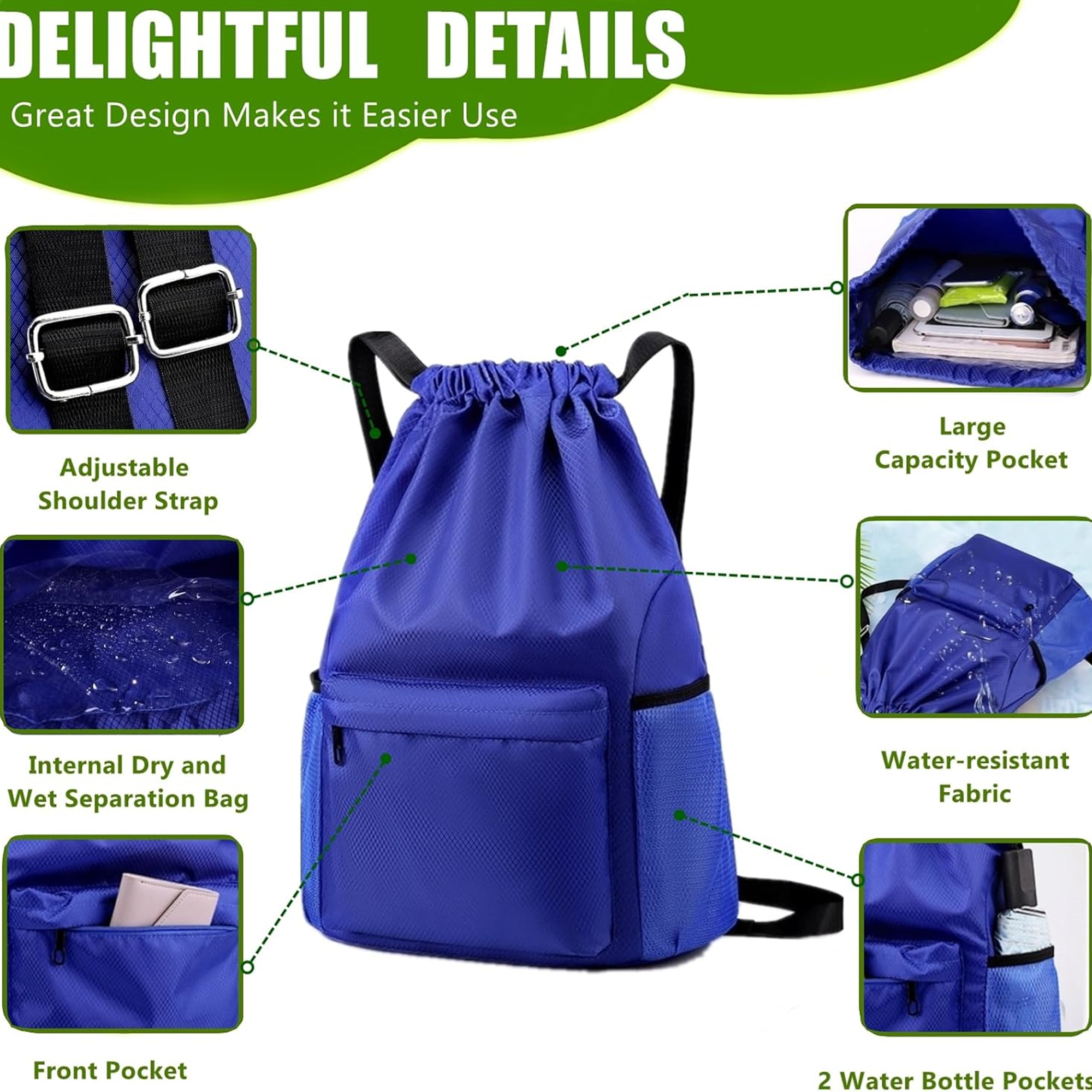 Solid Color Sports Backpack Item No#30264 - Image 4