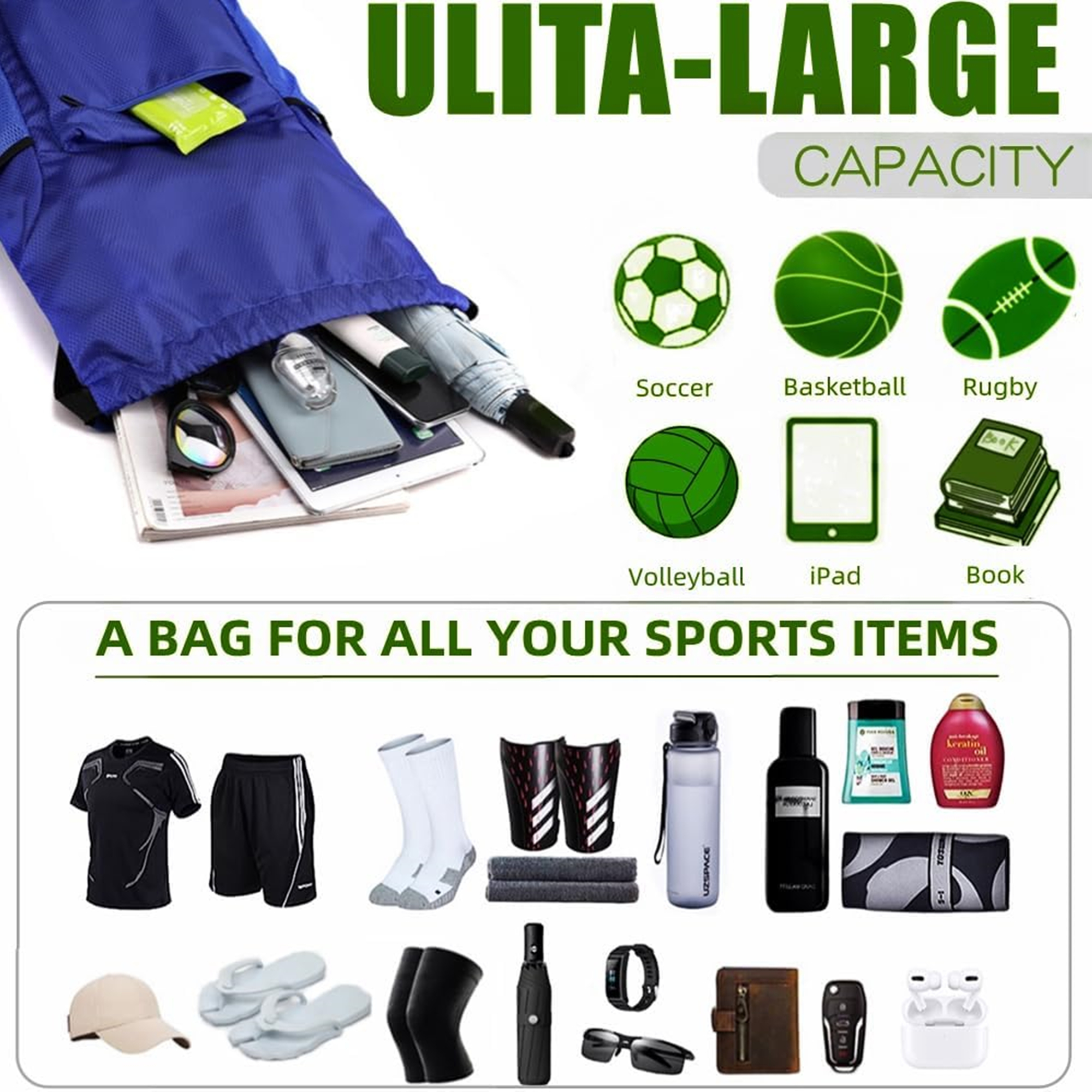 Solid Color Sports Backpack Item No#30264 - Image 5