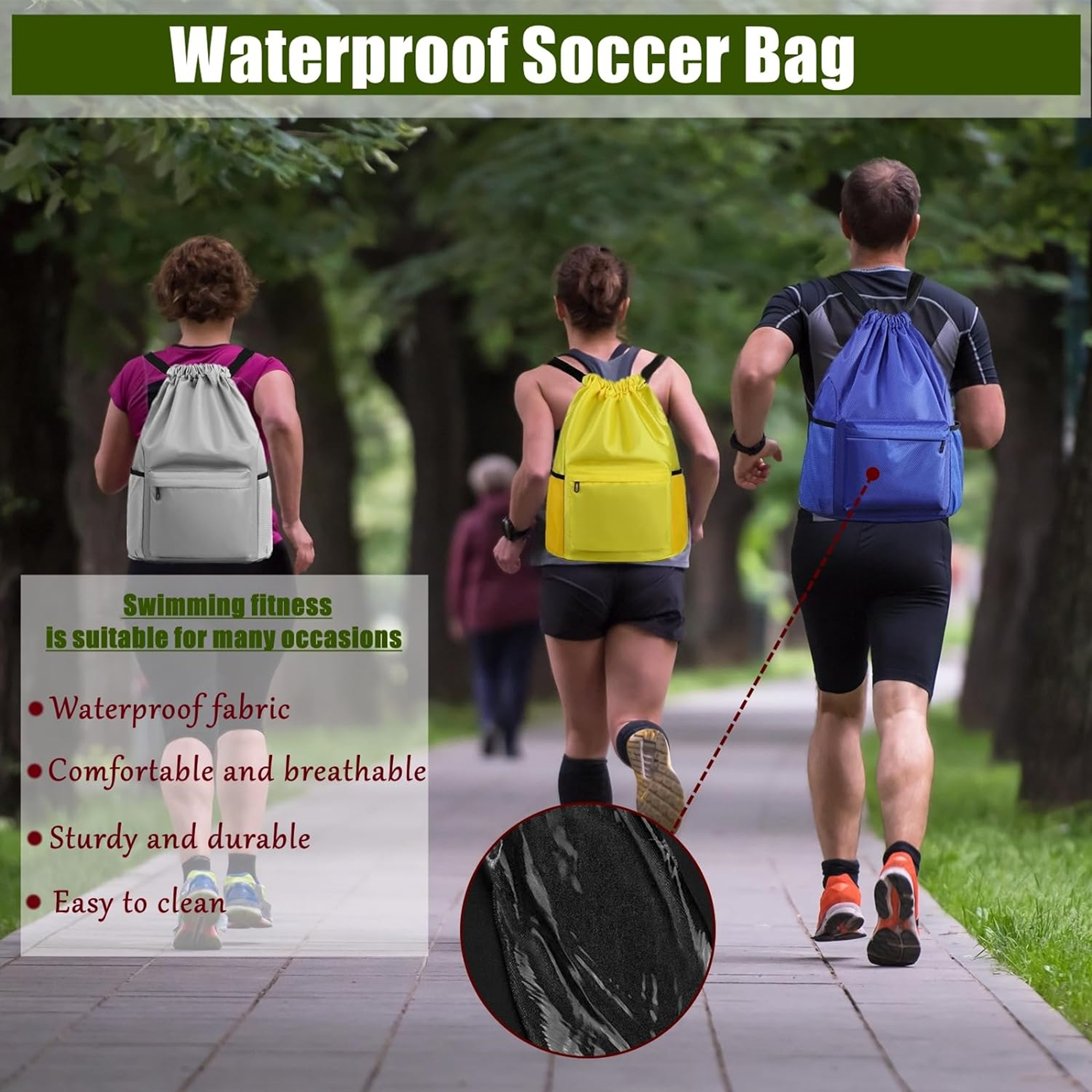 Solid Color Sports Backpack Item No#30264 - Image 6