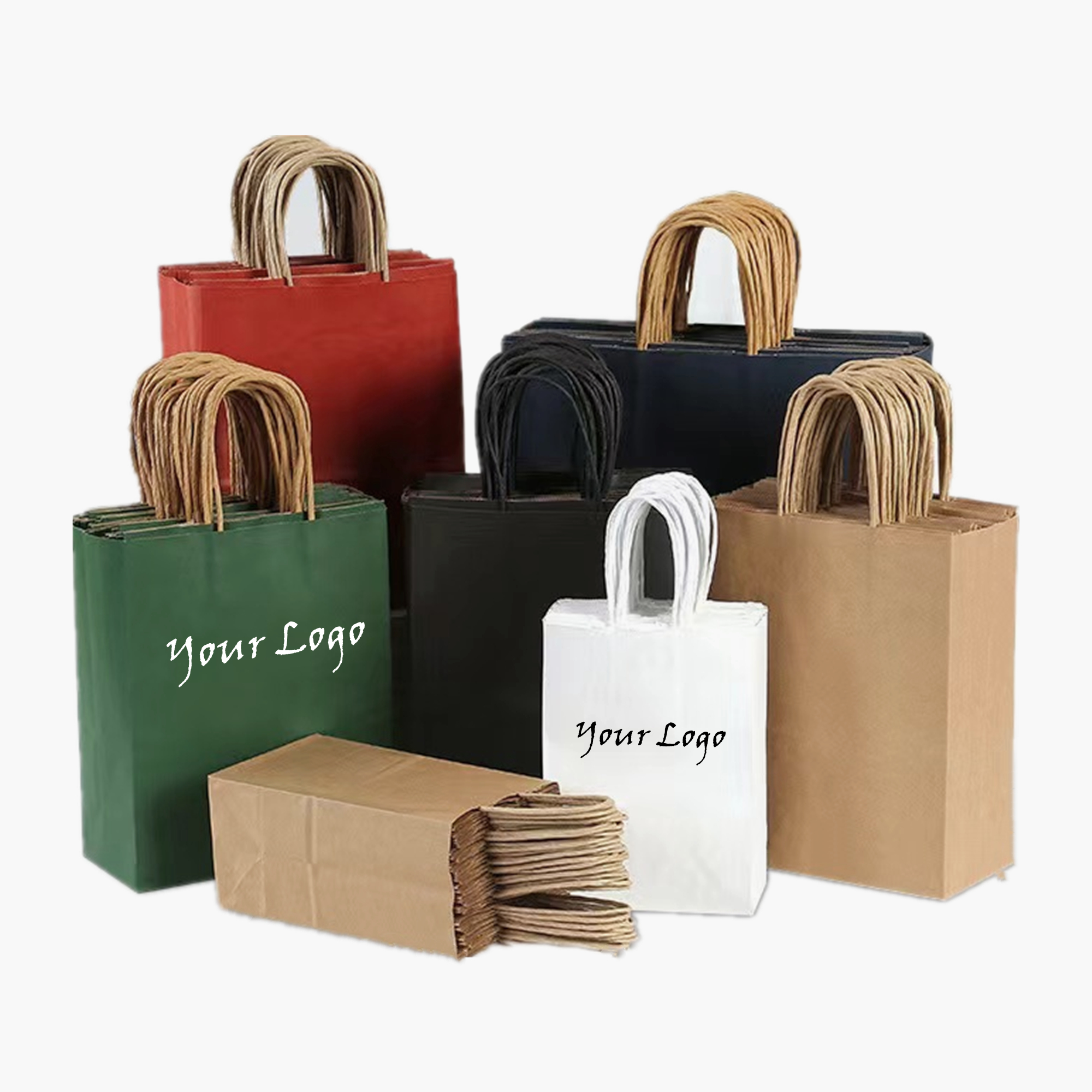 Kraft Paper Gift Bag With Handles Item No#30276