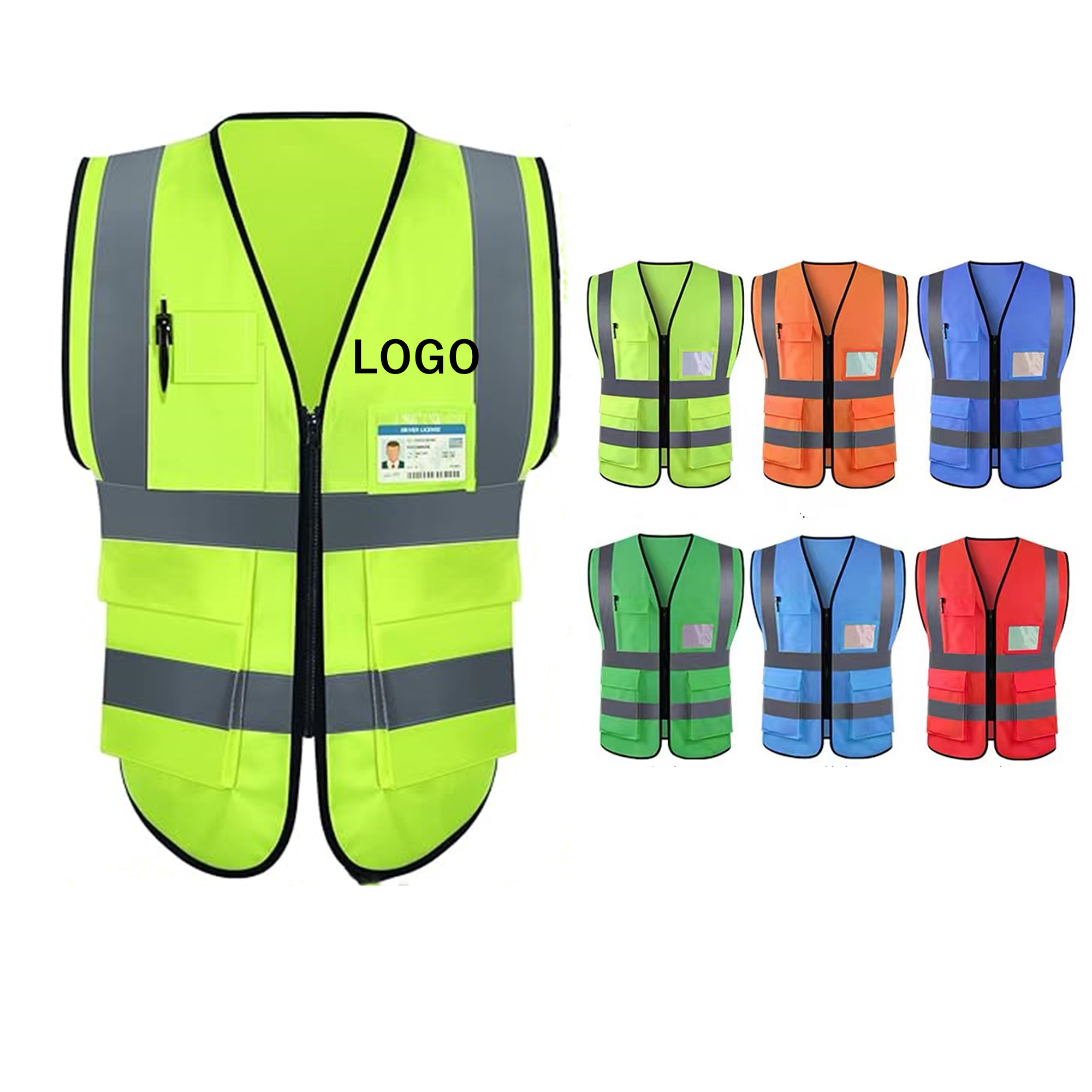 Safety Vest With Reflective Strips Item No#30283