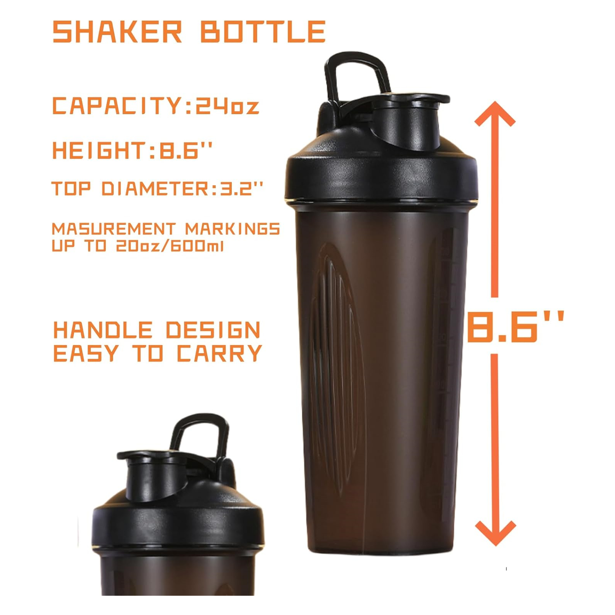 Protein Shaker Bottle 24Oz Item No#30287 - Image 2