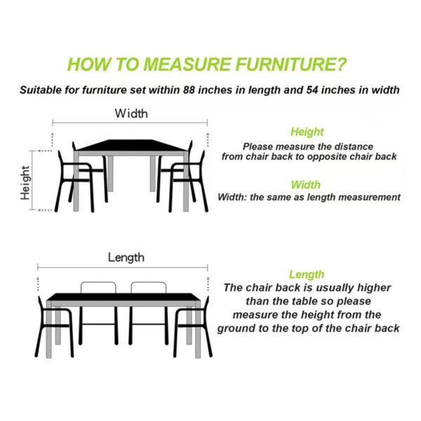Outdoors Table And Chairs Covers Item No#30291 - Image 3