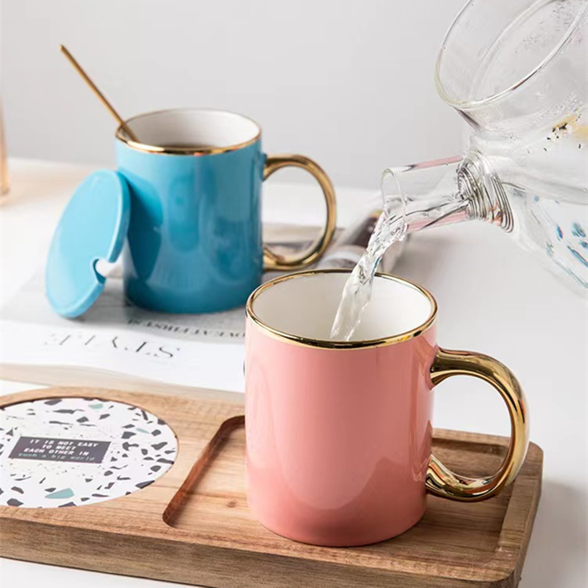 Gold Painted Cereal Mug 12Oz Item No#30295 - Image 2