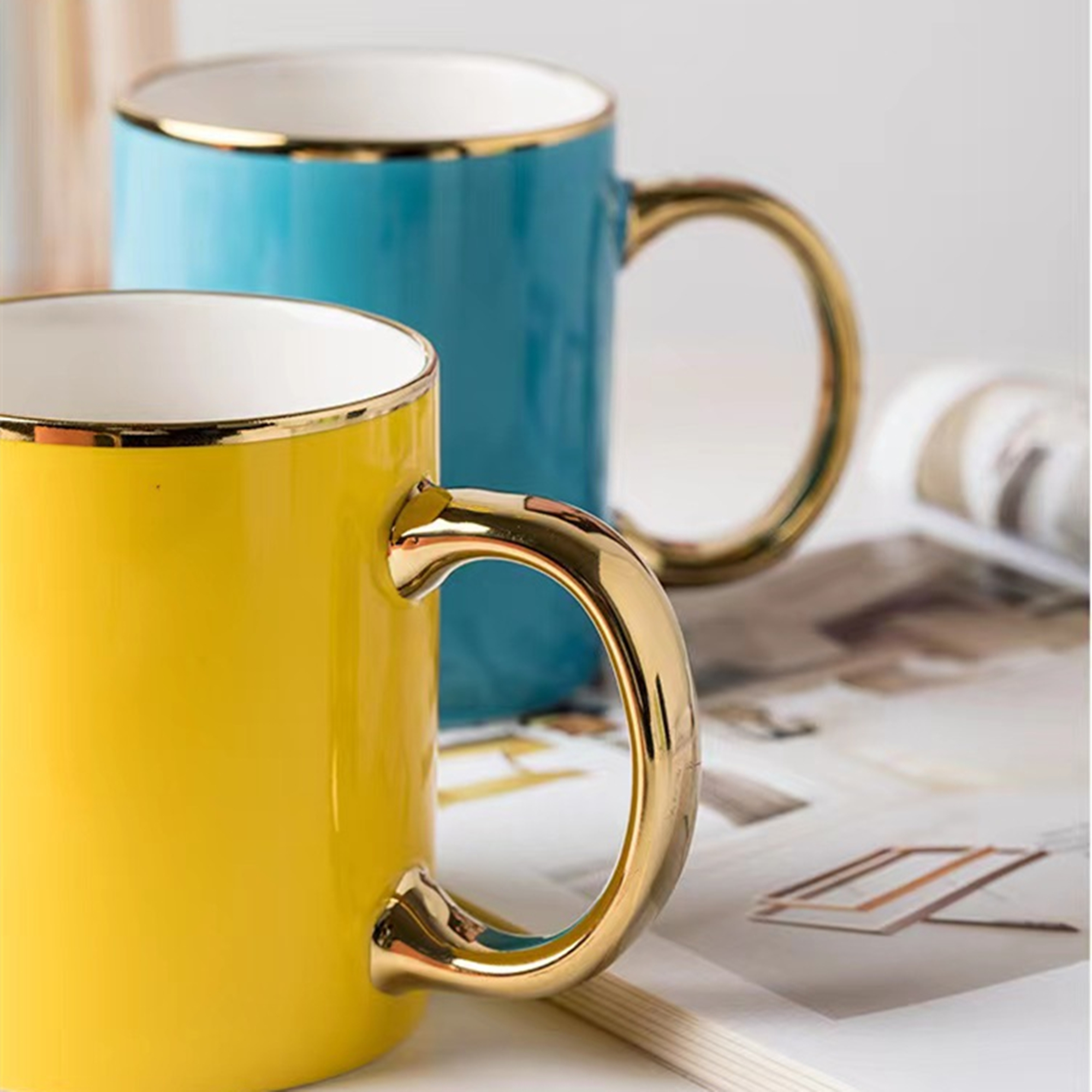 Gold Painted Cereal Mug 12Oz Item No#30295 - Image 3