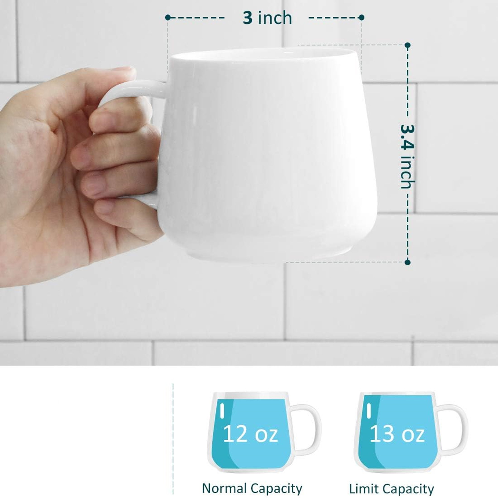 Porcelain Coffee Mug 12Oz Item No#30296 - Image 2