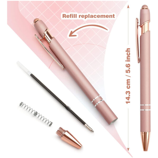 2-In-1 Stylus Retractable Ballpoint Pen Item No#30299 - Image 2