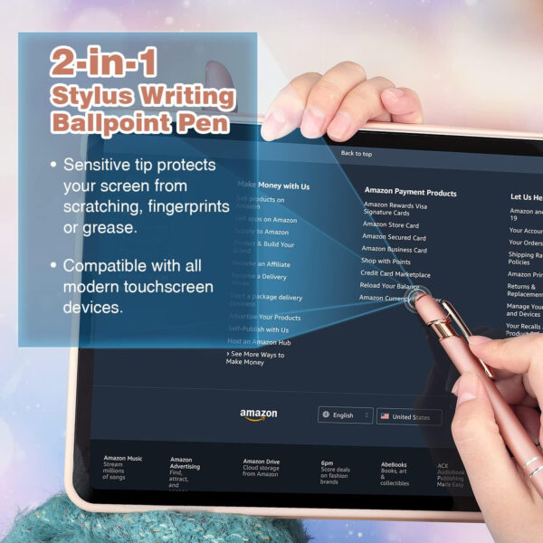 2-In-1 Stylus Retractable Ballpoint Pen Item No#30299 - Image 5