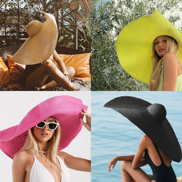 Oversized Beach Straw Hat Item No#30314 - Image 4