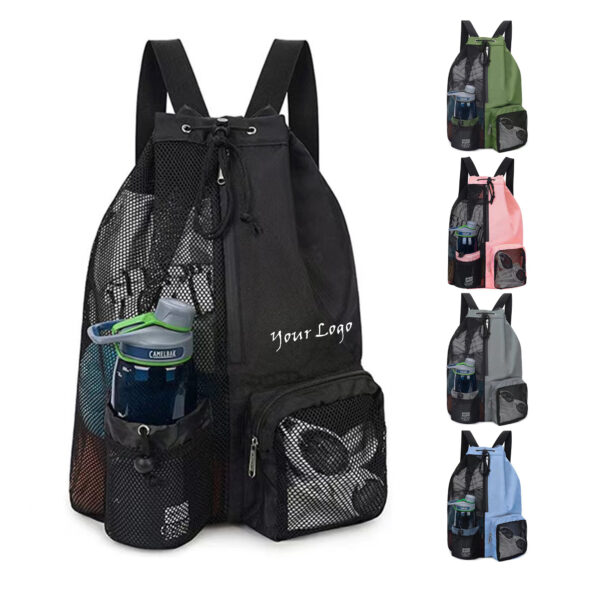 Mesh Drawstring Swim Backpack Item No#30333