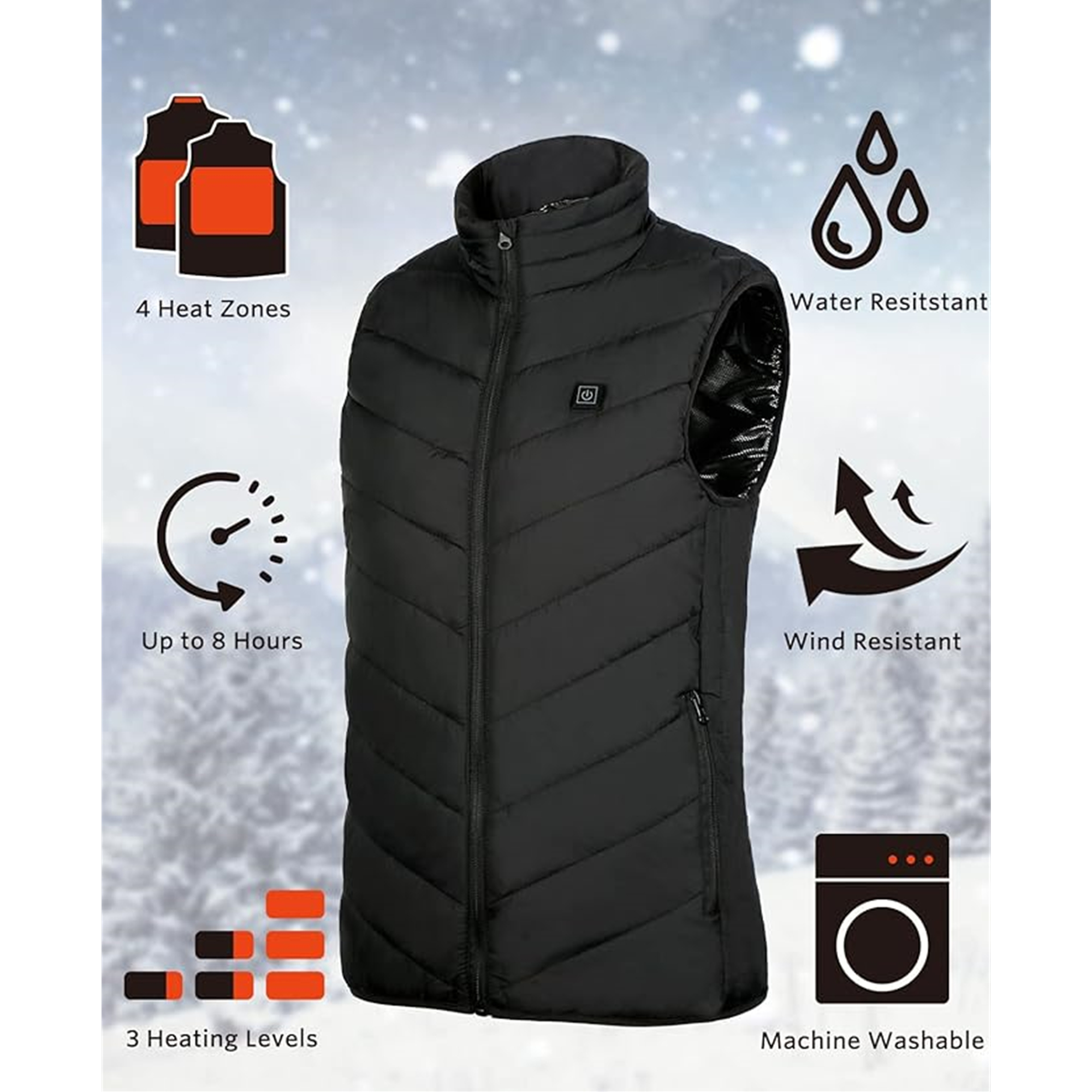 Heating Vest 4 Areas Item No#30339 - Image 4