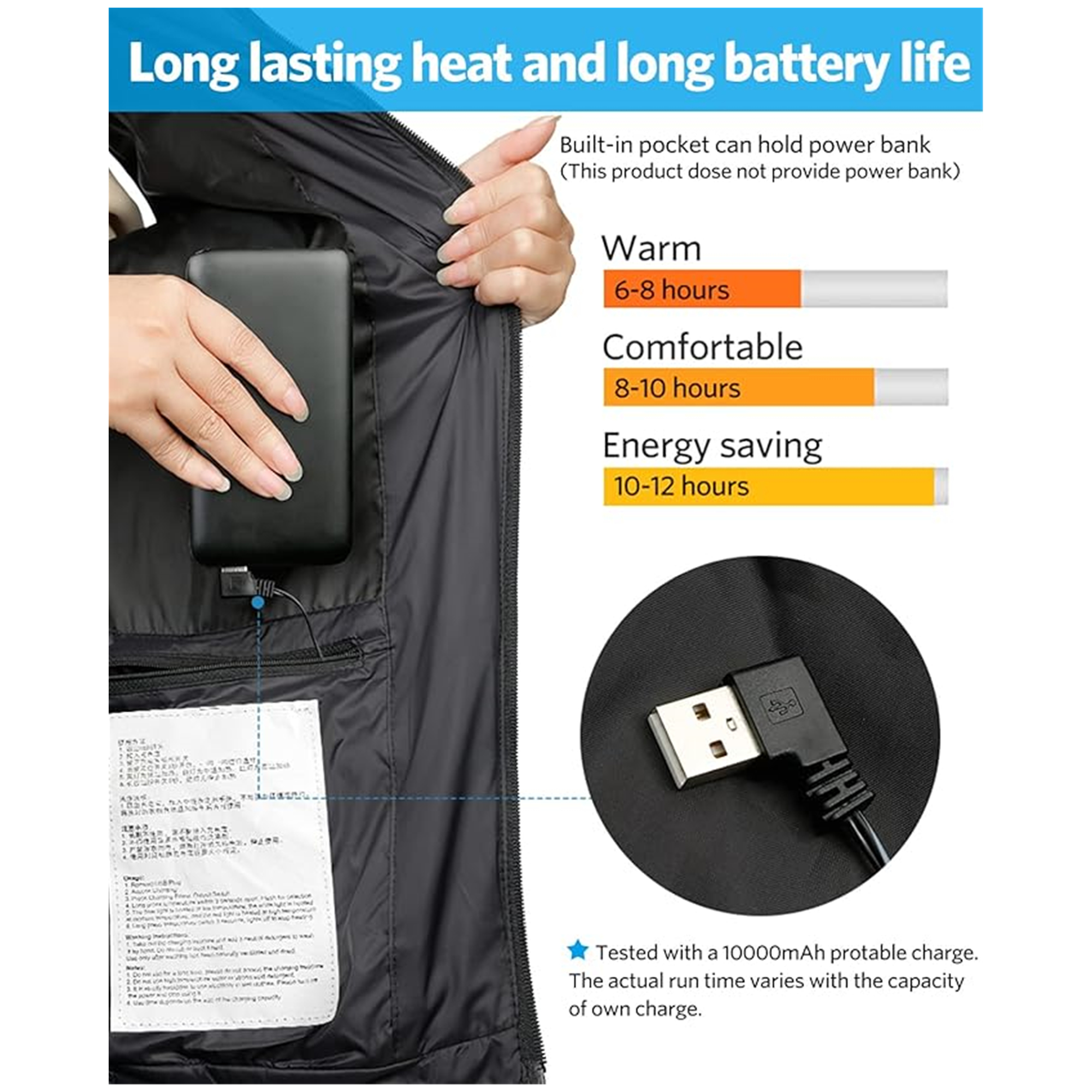 Heating Vest 4 Areas Item No#30339 - Image 5