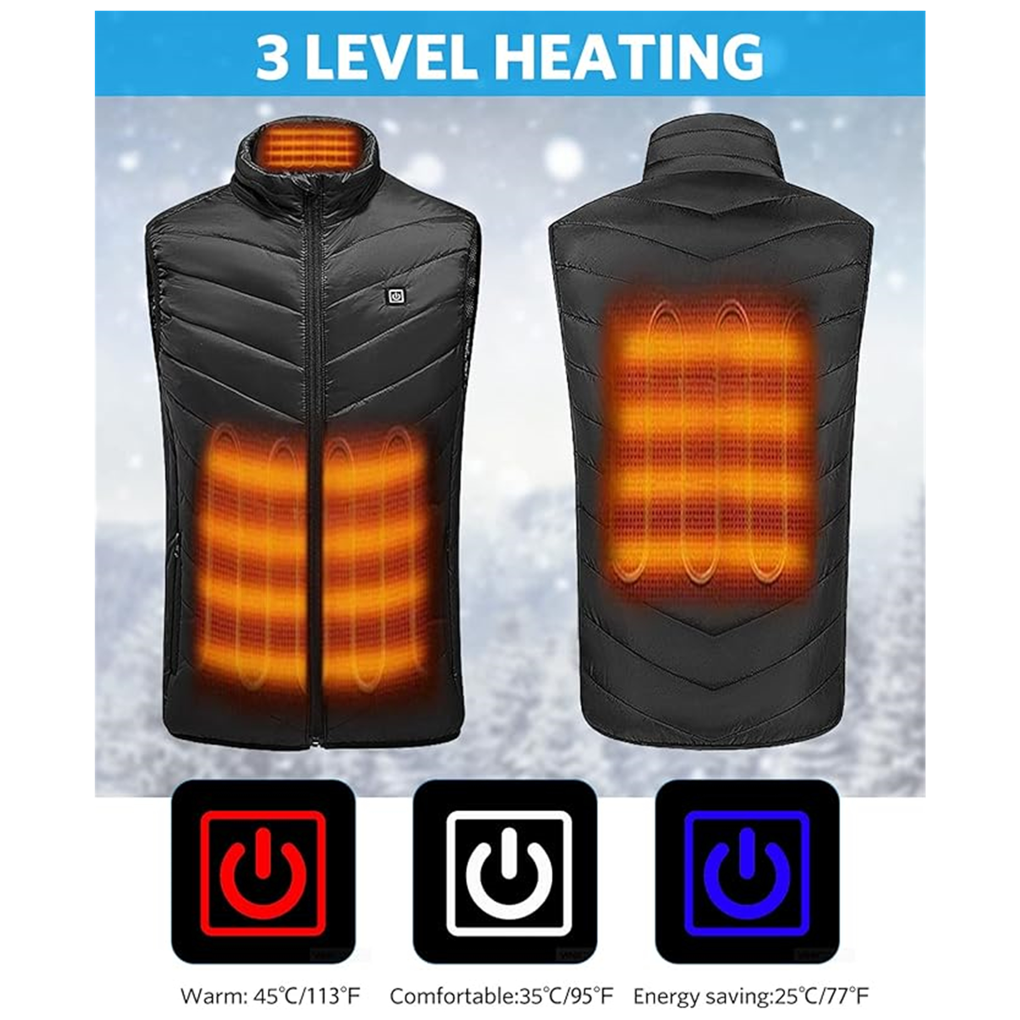 Heating Vest 4 Areas Item No#30339 - Image 6