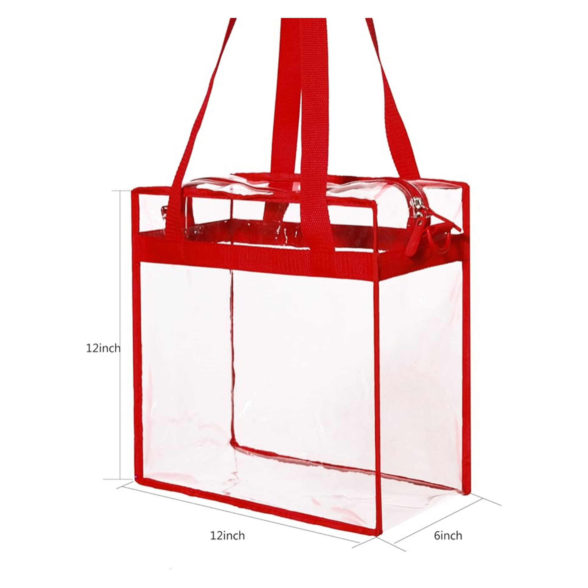 Clear Tote Bag With Zipper Closure Item No#30341 - Image 2