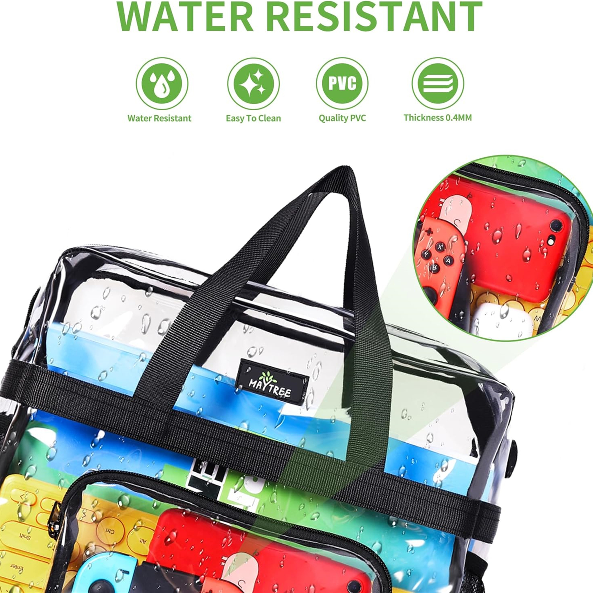 Clear Bag With Reinforced Strap Item No#30344 - Image 3