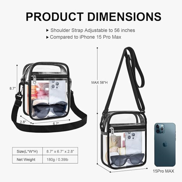 Clear Messenger Bag Item No#30347 - Image 2