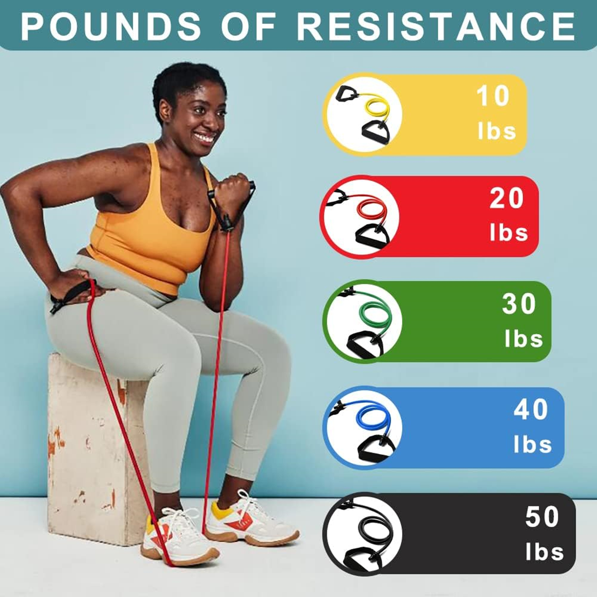 Resistance Bands With Handle Item No#30355 - Image 2