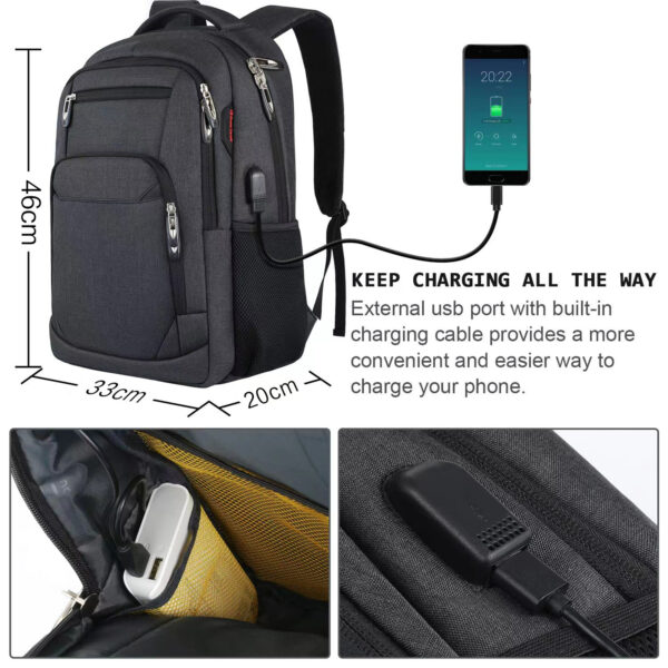 Large Laptop Backpack With Usb Charger Item No#30169 - Image 6