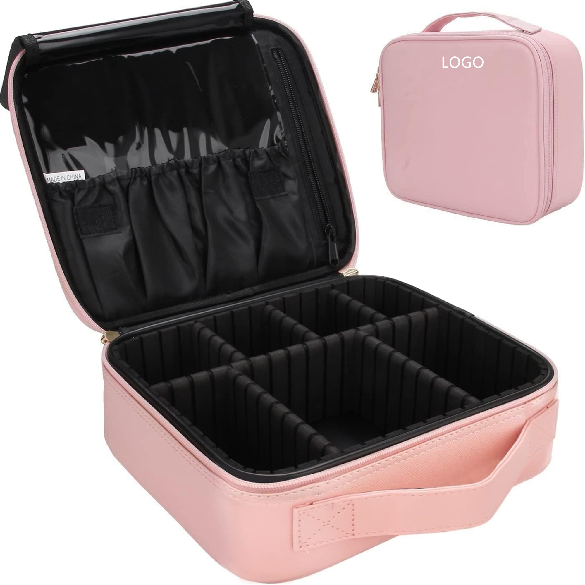 Travel Makeup Bag With Adjustable Dividers Item No#30186 - Image 2