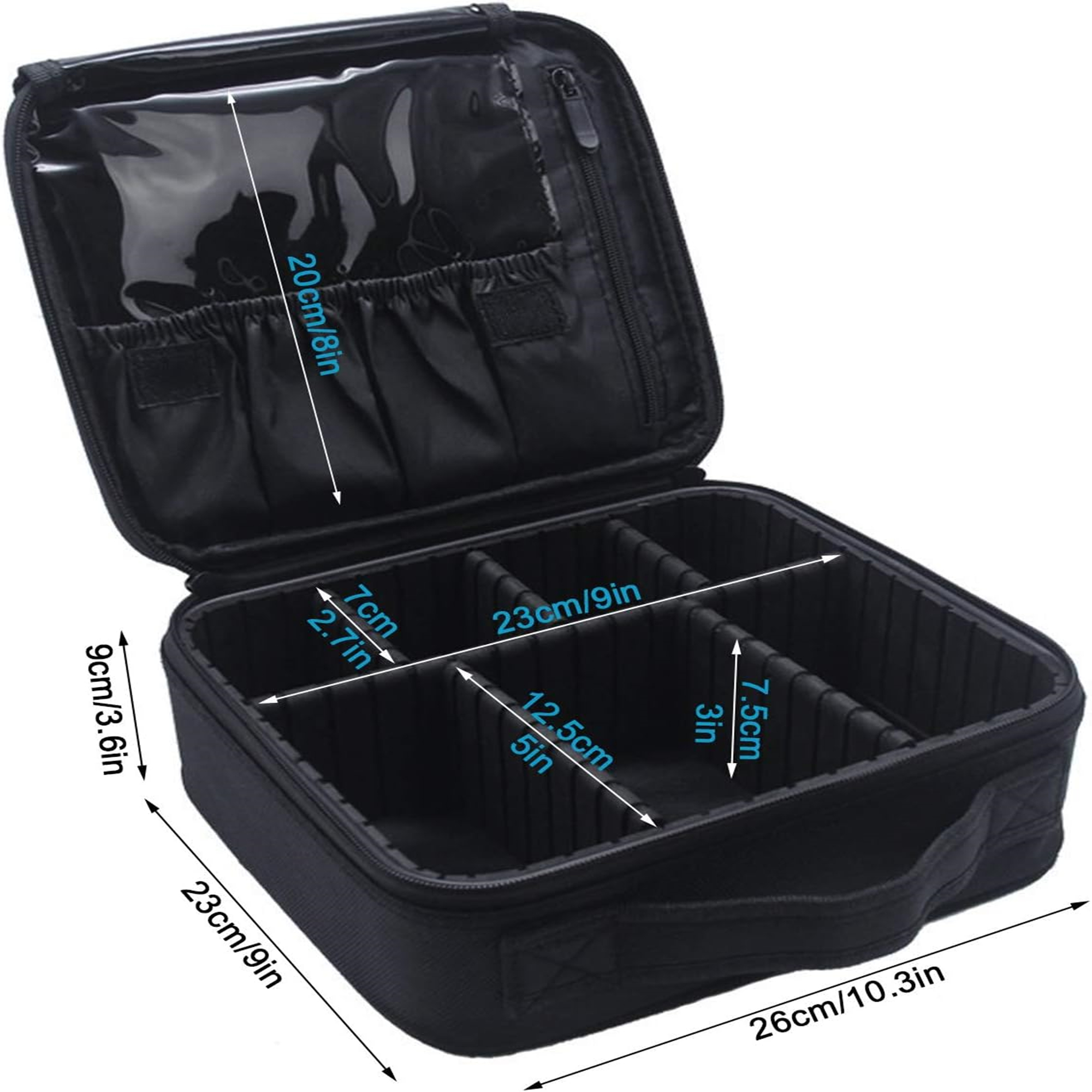 Travel Makeup Bag With Adjustable Dividers Item No#30186 - Image 3