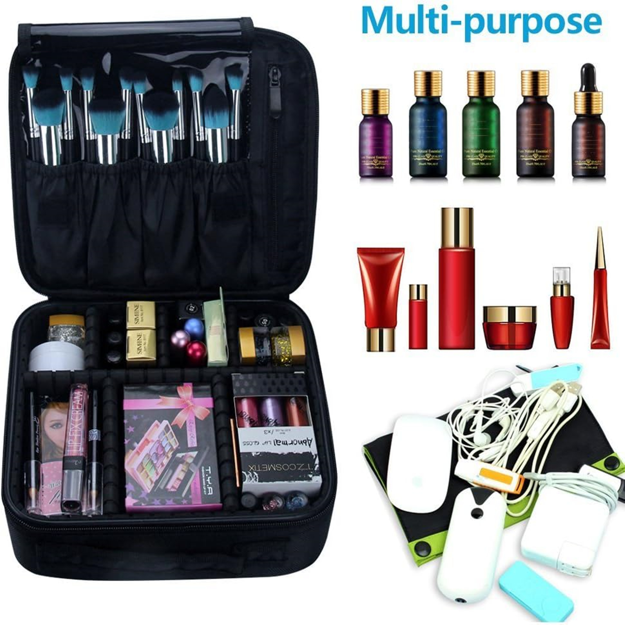 Travel Makeup Bag With Adjustable Dividers Item No#30186 - Image 5