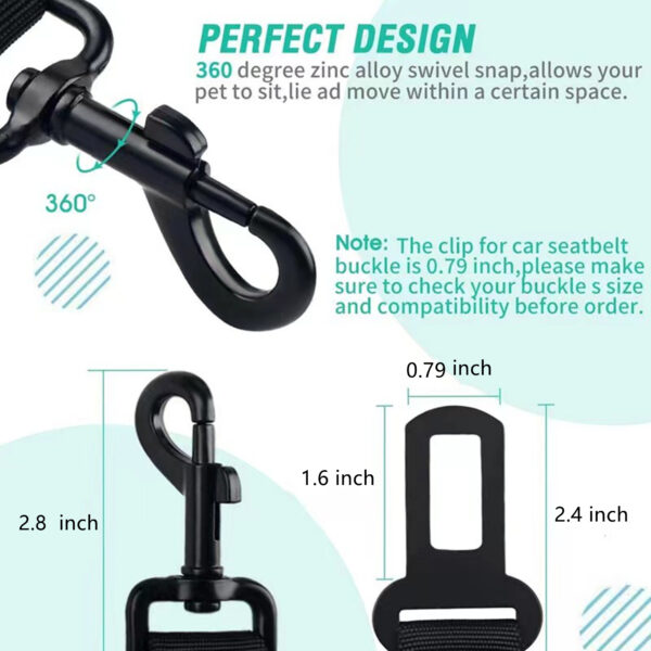 Adjustable Dog Seatbelts Harness For Car Item No#30203 - Image 4
