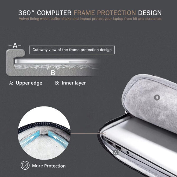 14 Inch Computer Carrying Sleeve Bag With Handle Item No#30214 - Image 5