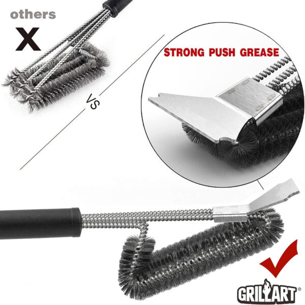 18" Stainless Steel Grill Brush And Scraper Item No#30225 - Image 3