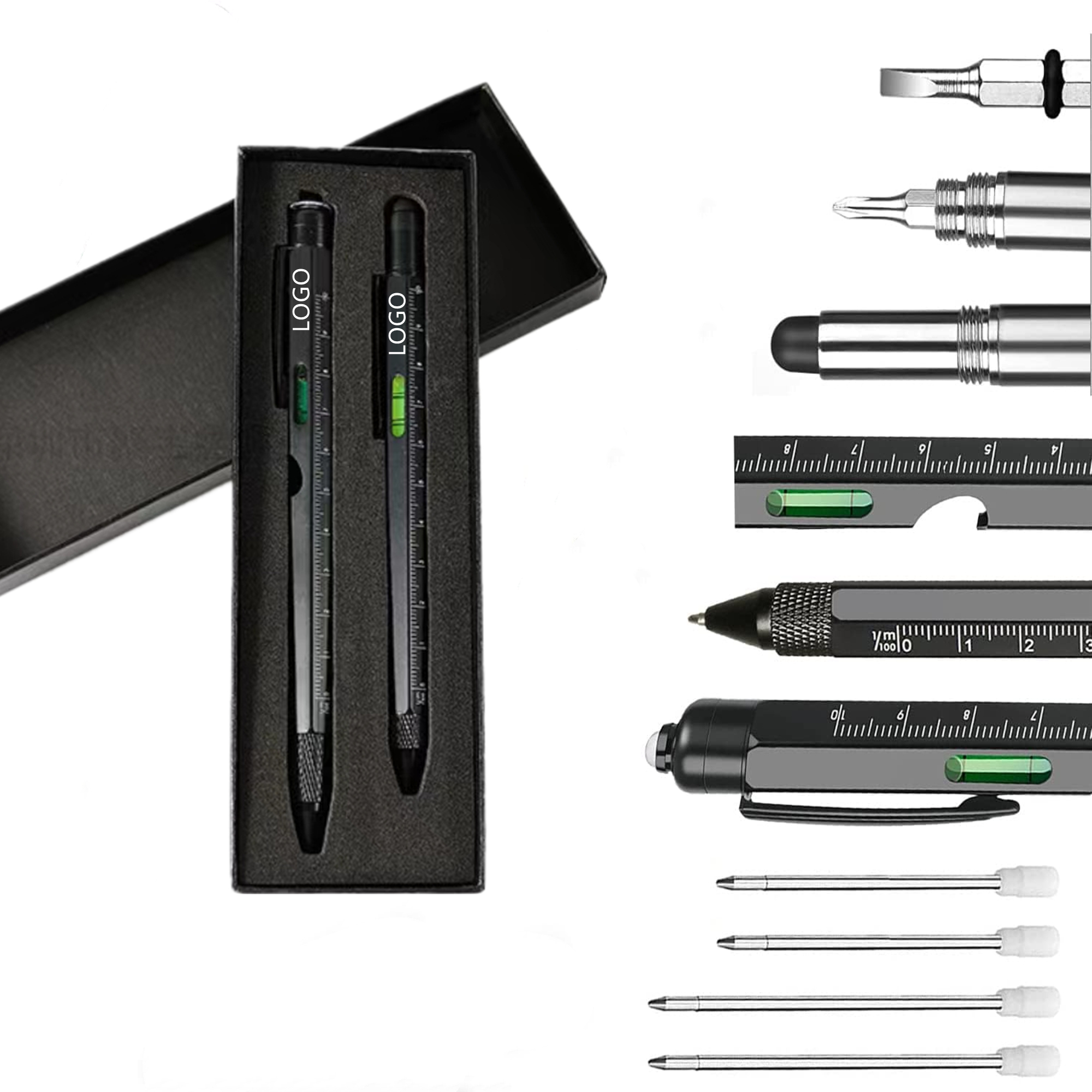 2 Pack 9 In 1 Multifuntional Tool Pen Set Item No#30232