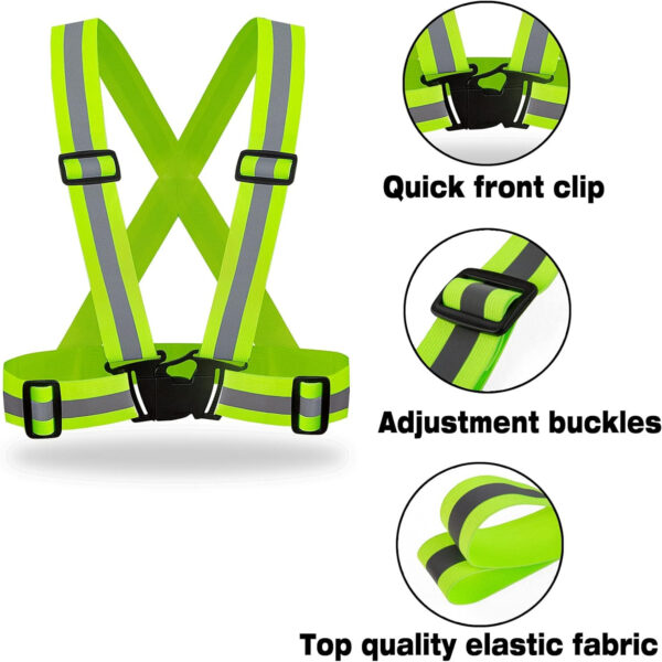 2 Pack Adjustable Reflective Vest Running Gear Item No#30236 - Image 3