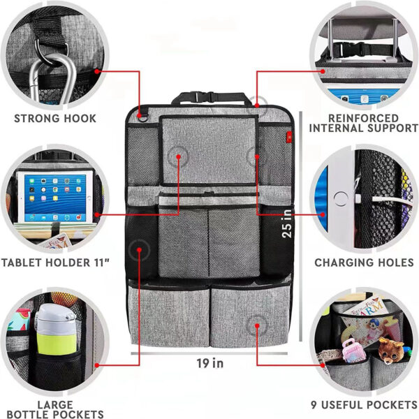 Car Back Seat Organizer For Kids Item No#30241 - Image 4