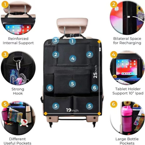 Car Back Seat Organizer For Kids Item No#30241 - Image 5