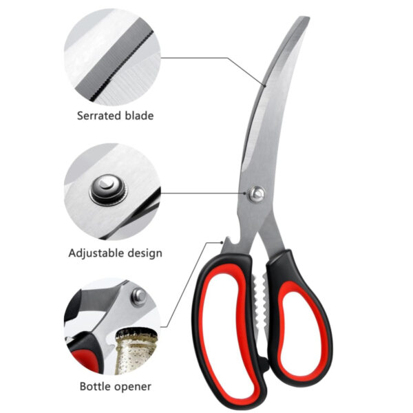 Silicon Tip Kitchen Scissors BBQ Shears Item No#30247 - Image 3