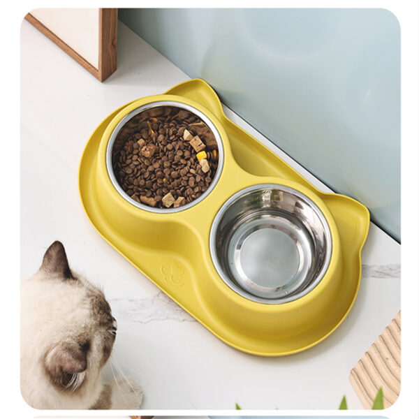 Water And Food Feeder Bowls With Silicone Mat Item No#30009 - Image 3
