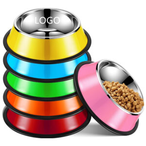 Stainless Steel Dog Bowl With Anti-Skid Rubber Base Item No#30016