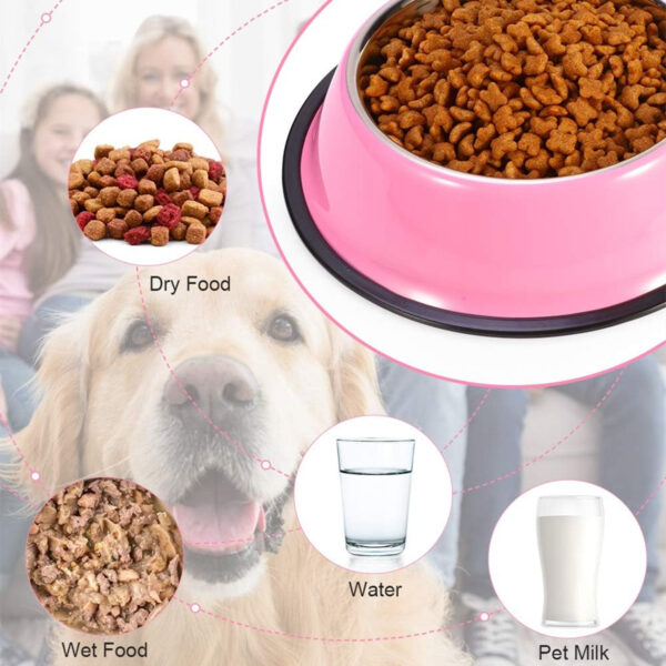 Stainless Steel Dog Bowl With Anti-Skid Rubber Base Item No#30016 - Image 4
