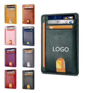 Mens Front Pocket Minimalist Leather Slim Wallet Item No#30024