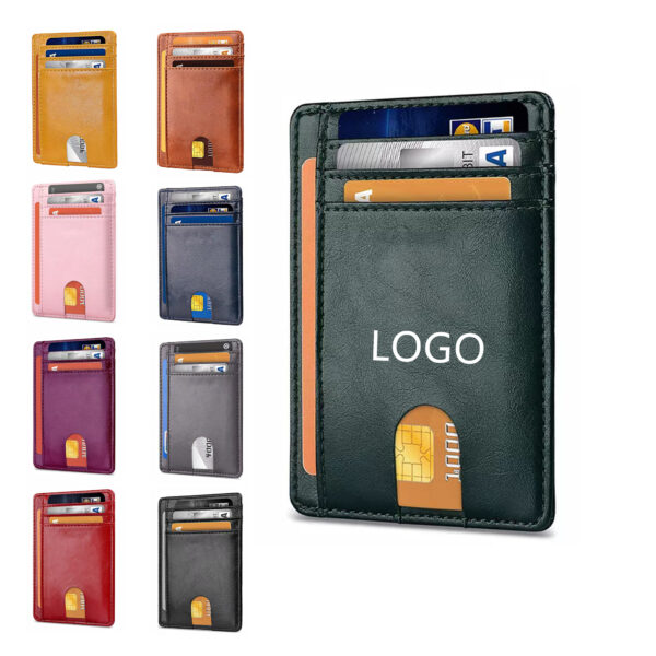 Mens Front Pocket Minimalist Leather Slim Wallet Item No#30024