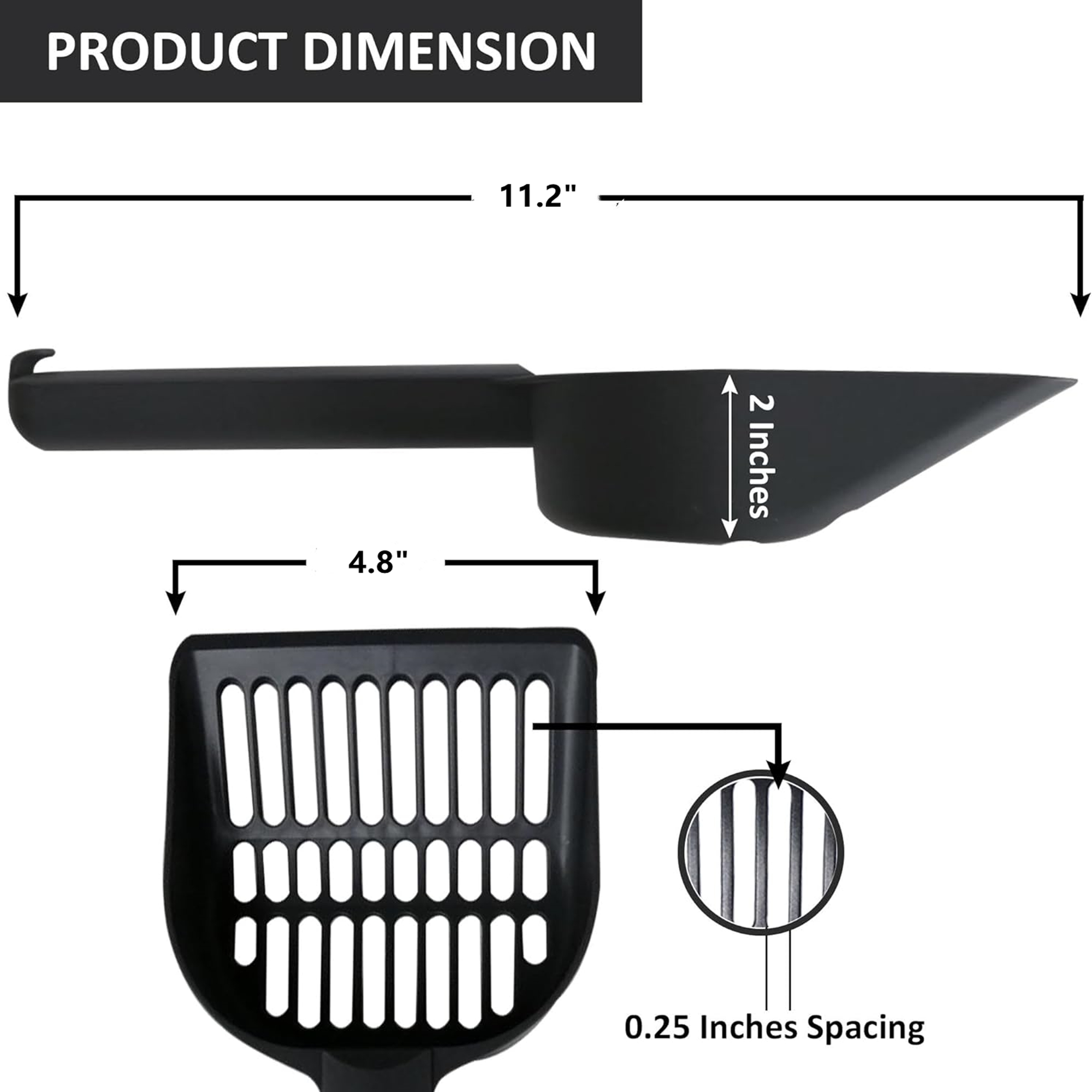 Storable Cat Litter Scooper With Handle Item No#30033 - Image 3
