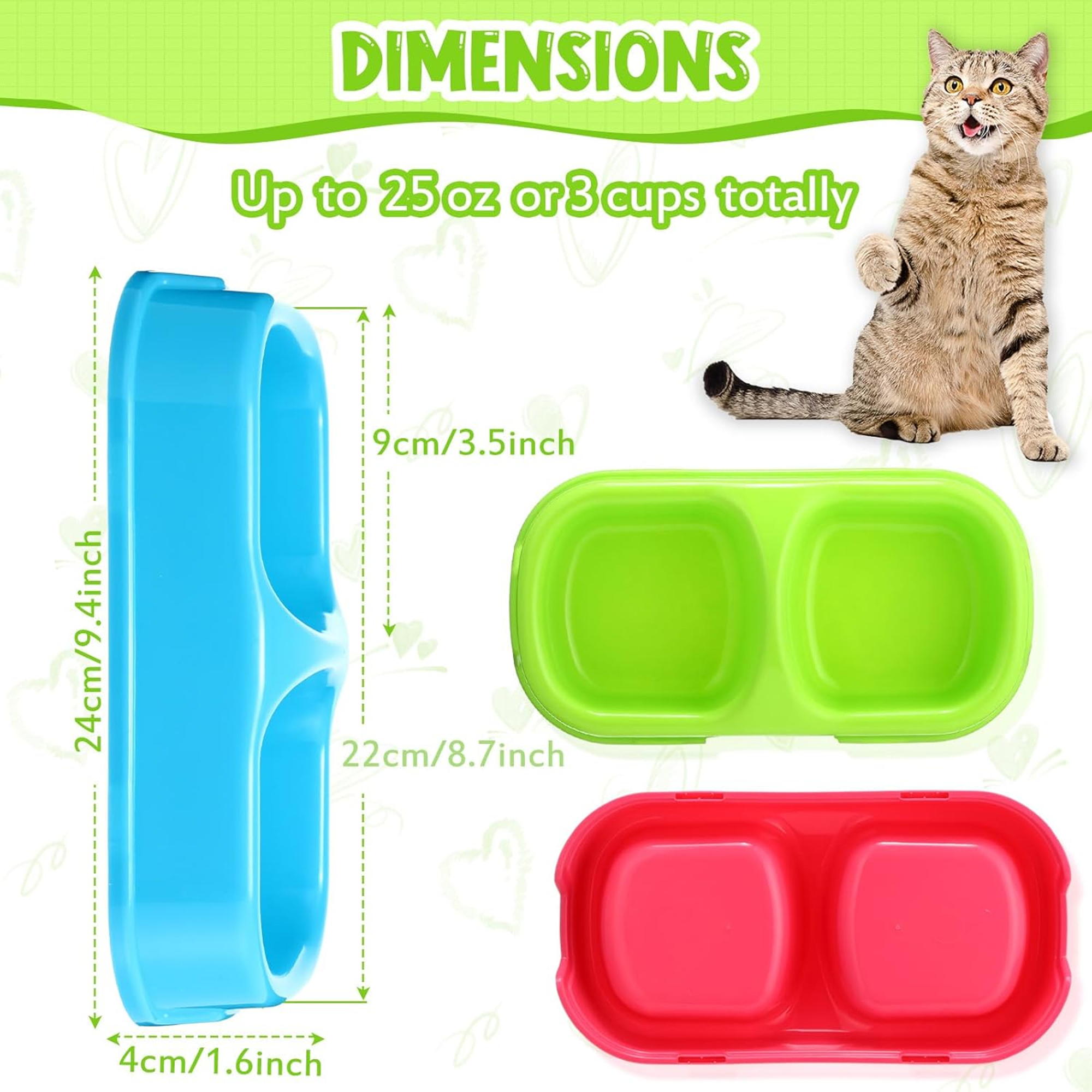 Small Plastic Water And Food Feeder Bowls Item No#30046 - Image 2