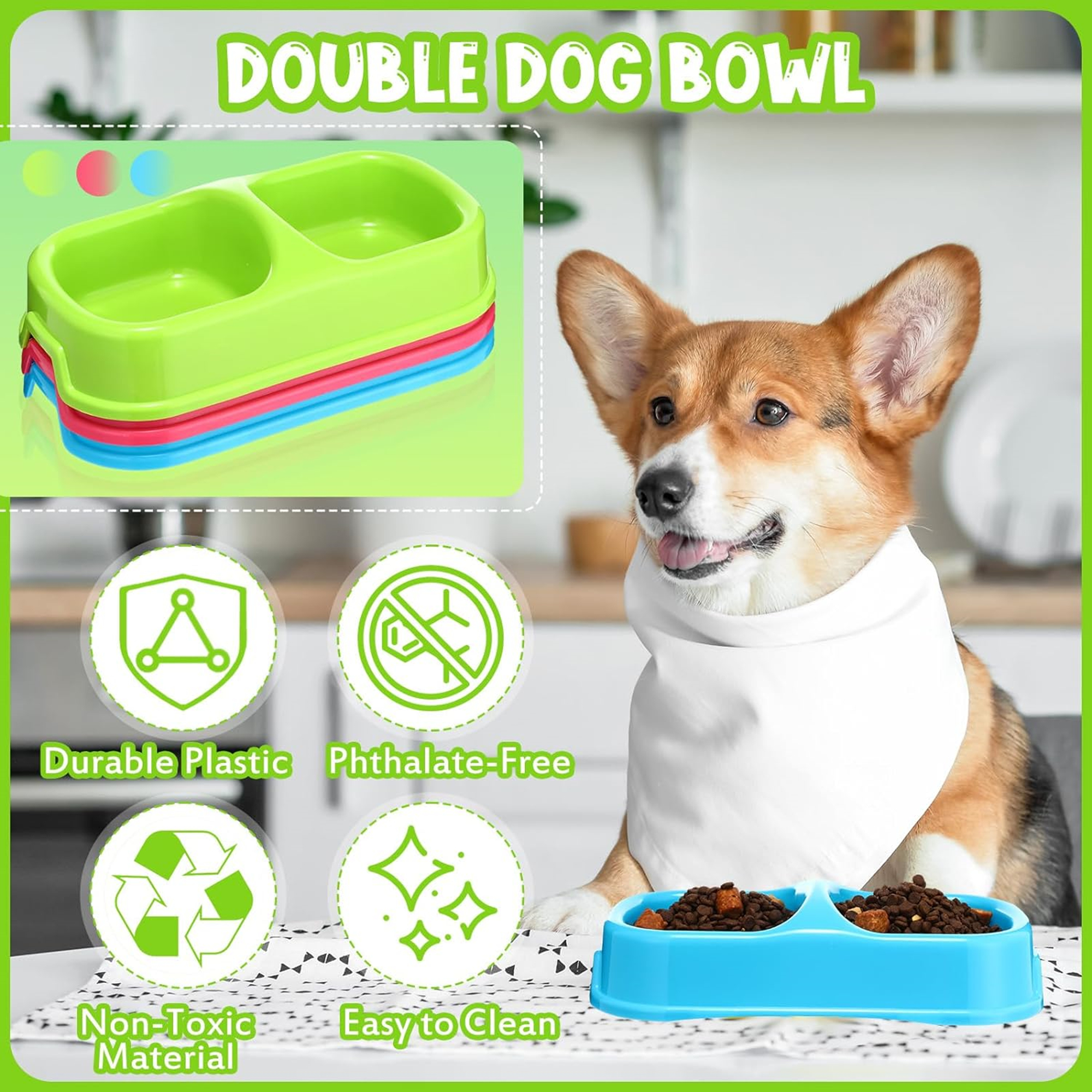 Small Plastic Water And Food Feeder Bowls Item No#30046 - Image 4