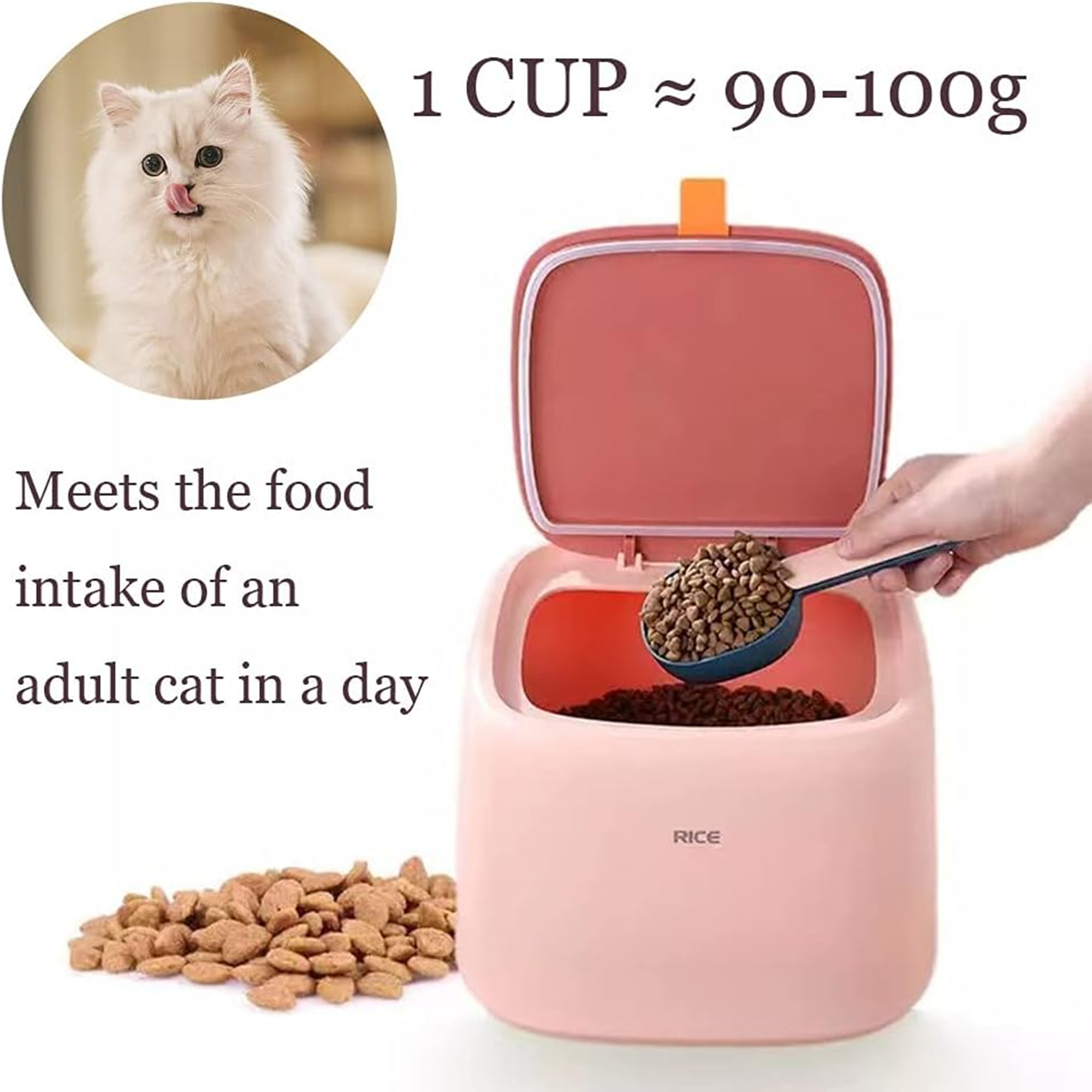 Small Silicone Pet Food Scoop With Bag Sealing Clip Item No#30047 - Image 3