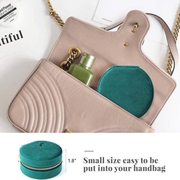 Small Velvet Jewelry Box Travel Organizer Item No#30057 - Image 4