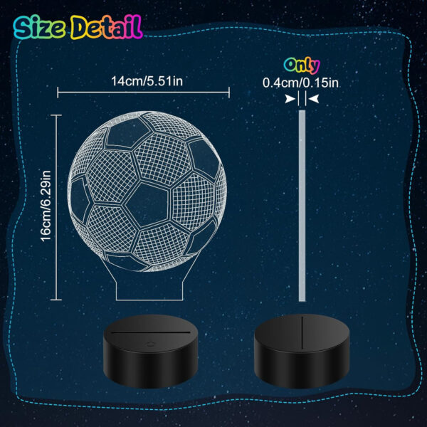 16 Colors Changing Soccer Night Light With Remote Control Item No#30060 - Image 2