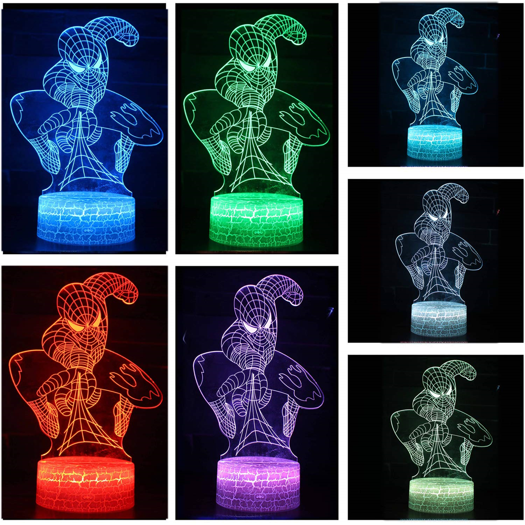 Superhero 3D Night Light Spiderman Toys Item No#30070 - Image 2