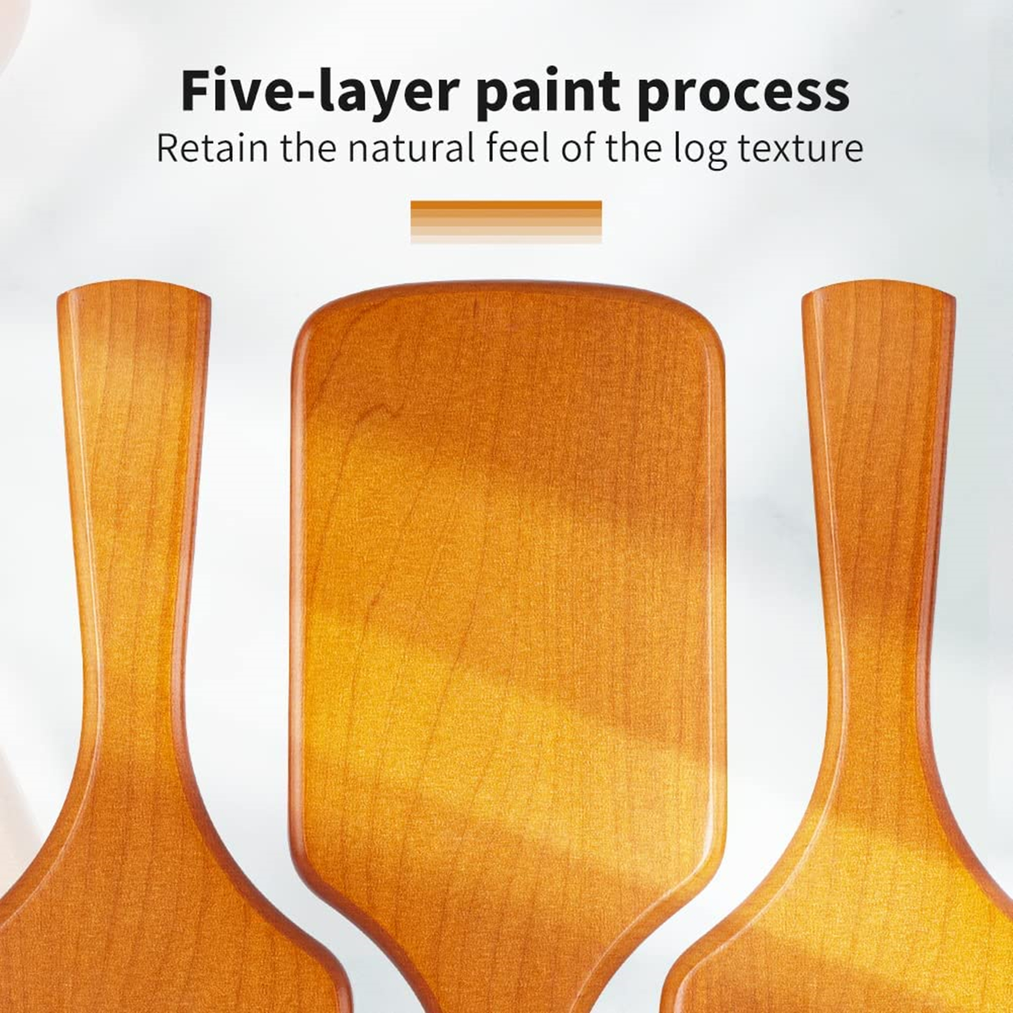 Wooden Paddle Hair Brush With Nylon Bristles For Men Women Item No#30075 - Image 4